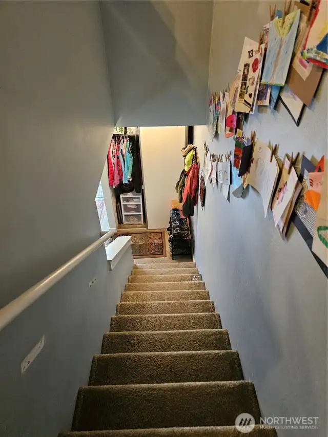 Units three and four are both 2 levels with the same floorplan. Stairway