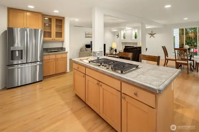 In addition for all the cabinet storage, there is also a walk in pantry.  Fridge replaced 12/24.