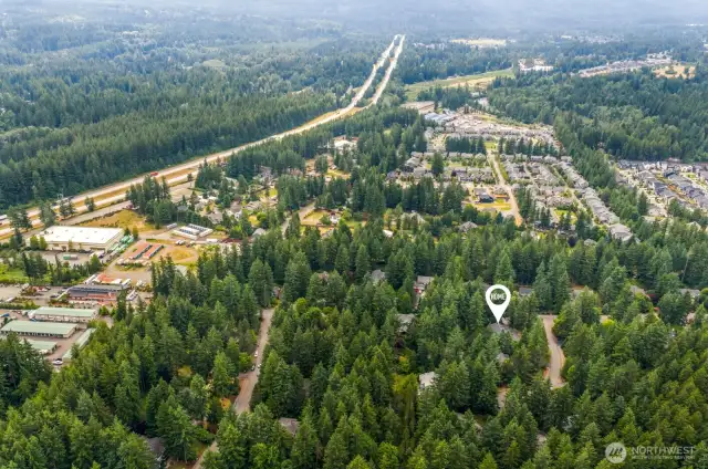 Literally 90 seconds to I-90 and 5 minutes to town