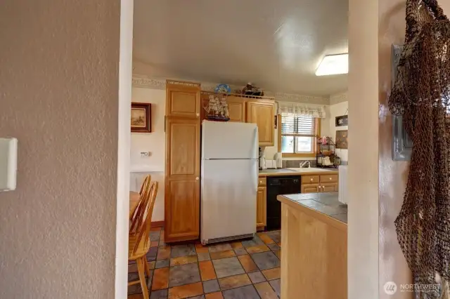 Kitchen remodeled with eating space