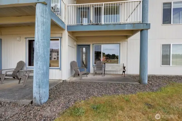 Double patio, units 203 & 204