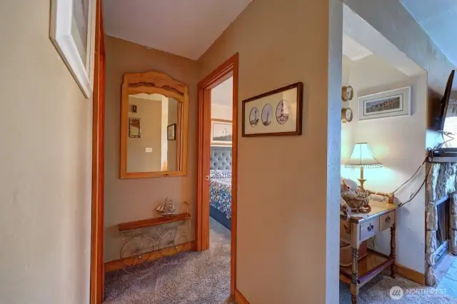 hallway between bathrm and bedrm unit 204
