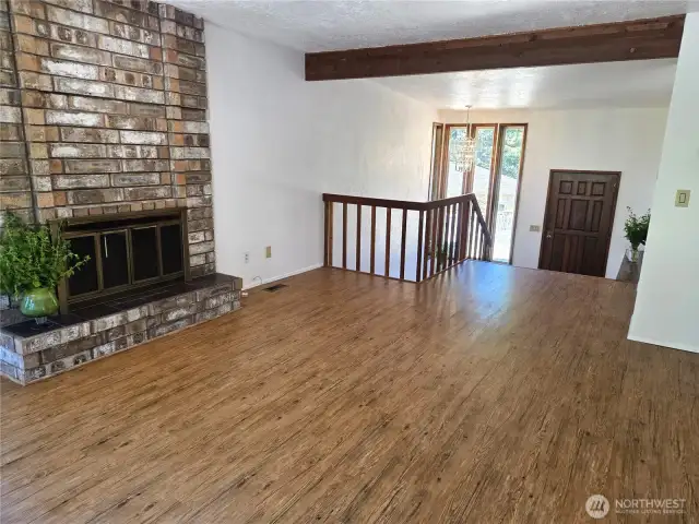 Wood fireplace