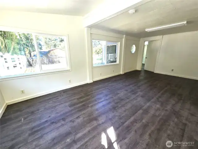 Door from family room to bedroom, exercise room, hobby, or office.