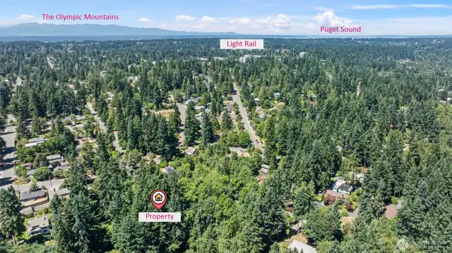 There are two light rail stations located in a short distance to this home.