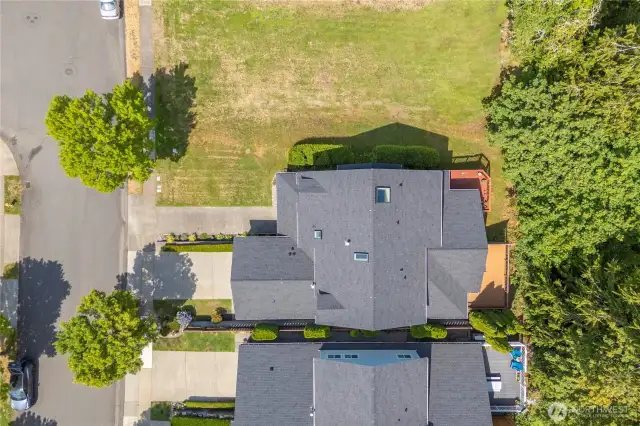 Aerial view showcasing the entire property layout