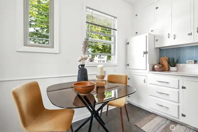 Plenty of room for kitchen dining.
