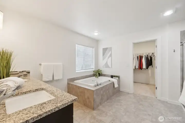 Primary Ensuite Bathroom with Walk-In Closet