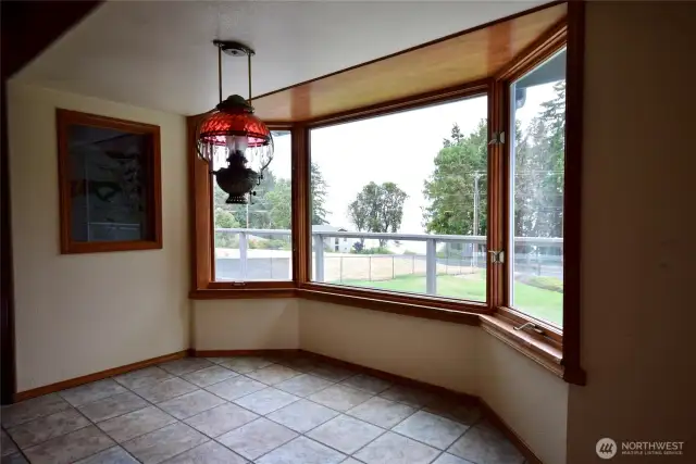 kitchen eating area and view windows