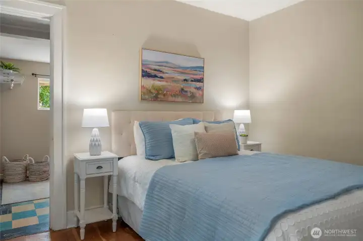 Light and airy primary bedroom