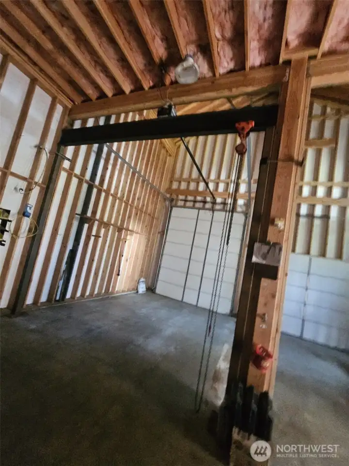 Engine hoist in shop/garage included