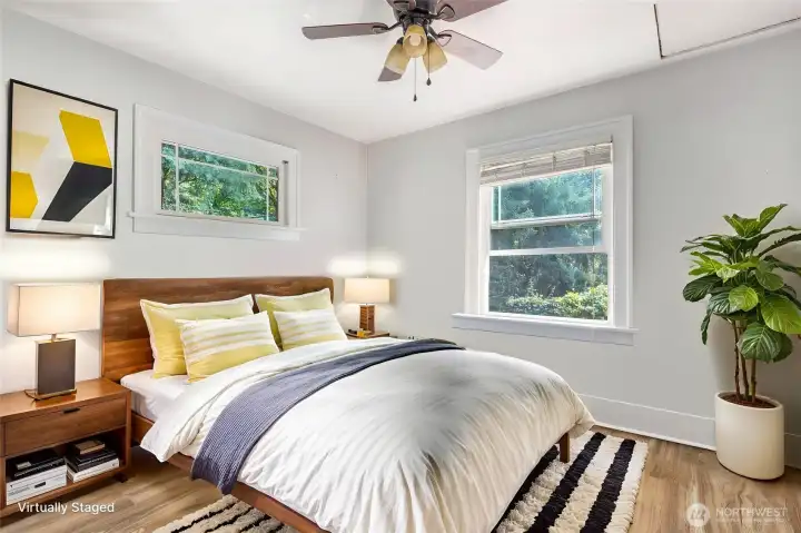 virtually staged bedroom