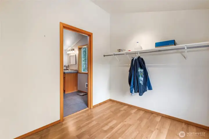 large walk through closet