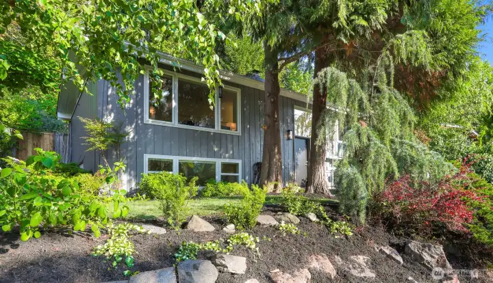 Beautiful mature landscaping.