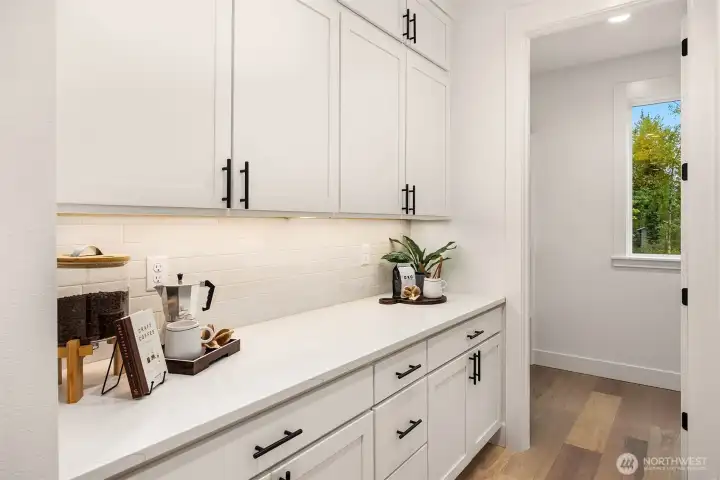 Butlers pantry and walk in pantry   Photos are for illustrative purposes only