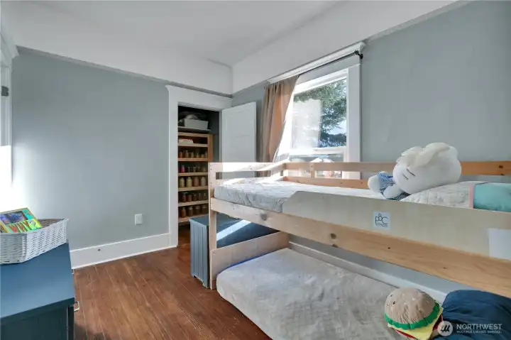 2nd BR on the main floor with large closet.