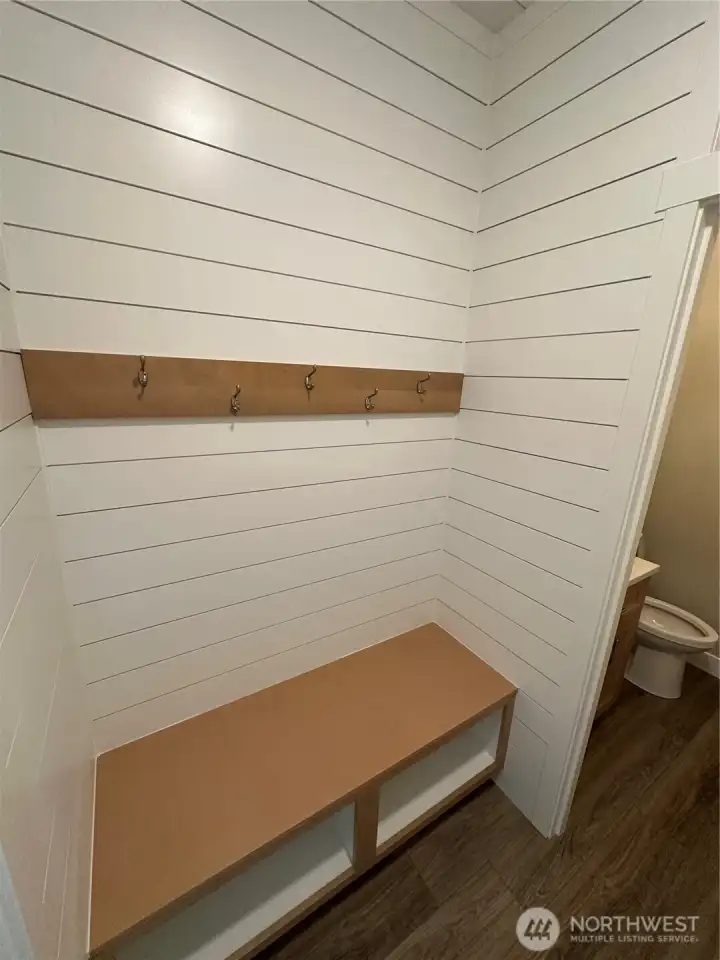 FOR ILLUSTRATION PURPOSES Built in boot box in the mud room