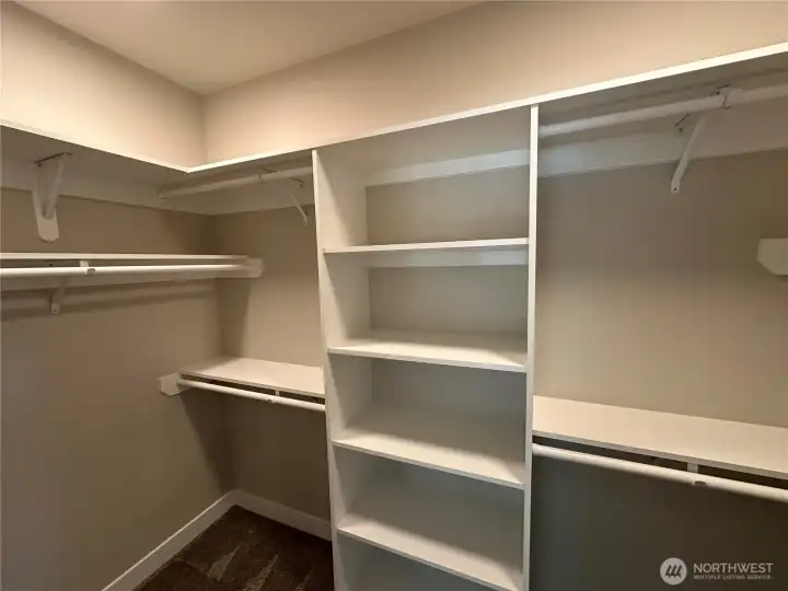 FOR ILLUSTRATION PURPOSES Primary walk in closet FOR ILLUSTRATION PURPOSES Primary walk in closet