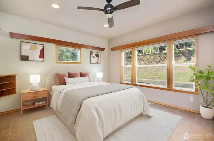 Note the green space across the street...and there are window treatments on most of the windows!