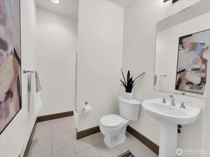 3/4 shower on the main