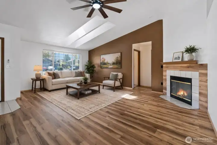 Virtually staged Living room Virtually staged Living room