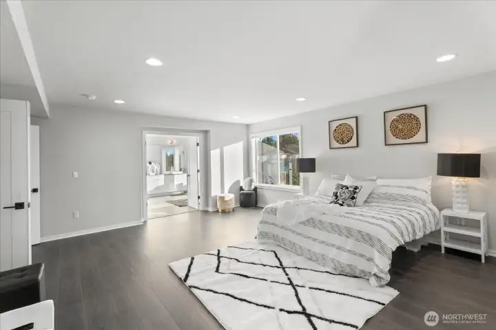 Spacious and modern master bedroom