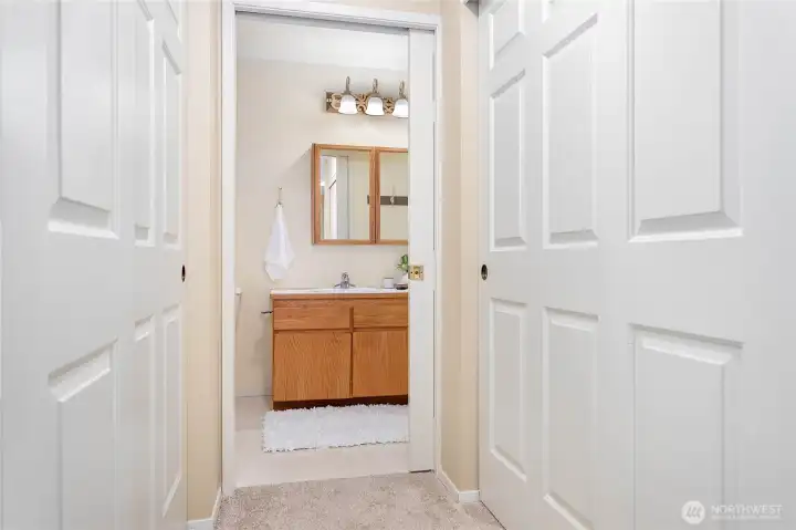 Ensuite primary bath and 2 closets for plenty of storage