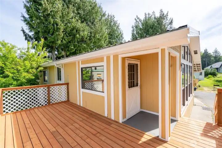 Enjoy your morning coffee on your deck!