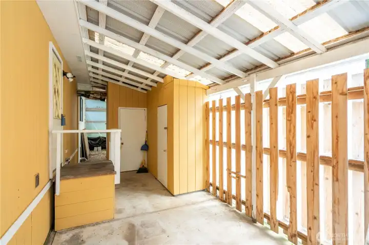 Plenty of exterior storage for your bikes, gear, and lawn equipment.