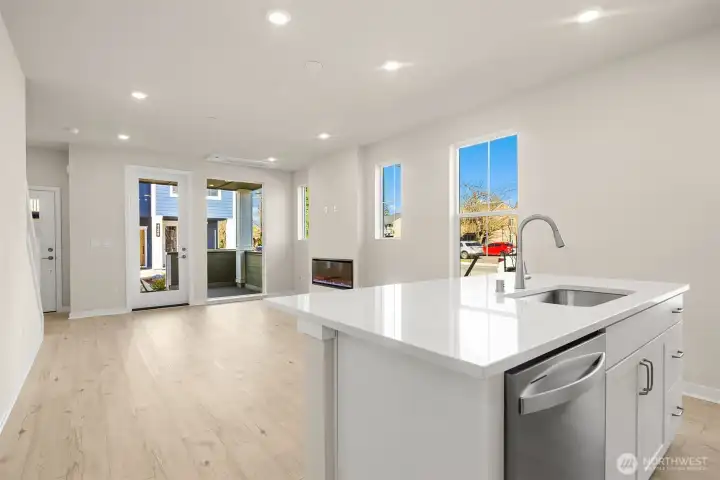 View from kitchen. Similar home shown.