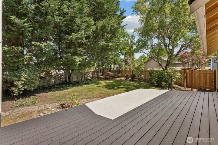Fully fenced lot.