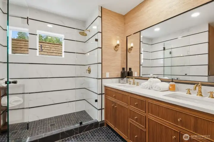 Another 3/4 bathroom remodeled in high style. Another 3/4 bathroom remodeled in high style.