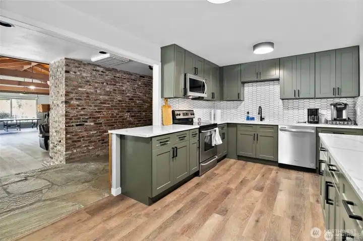 This is the clubhouse with a kitchen and rec room.