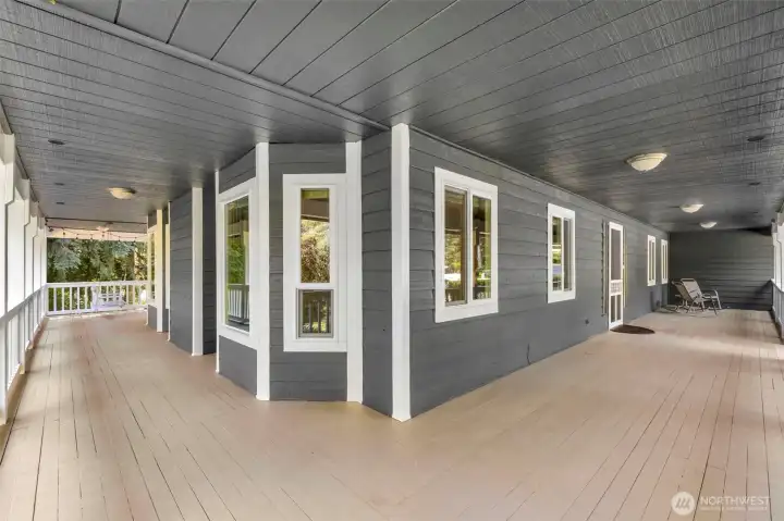 Wrap around covered porch.