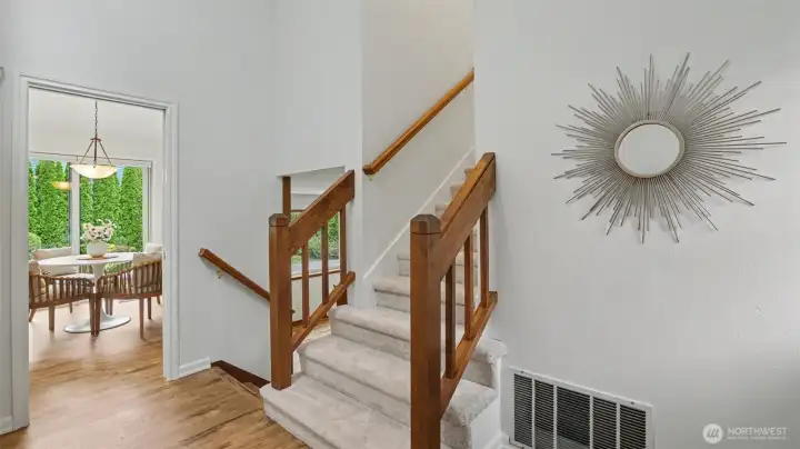 Staircase at entry way Staircase at entry way