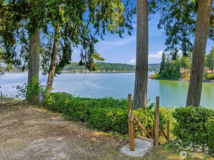 Stairs to the beach have been maintained and offer a beautiful meandering among cedar and madrona trees. Must see for yourself! Stairs to the beach have been maintained and offer a beautiful meandering among cedar and madrona trees. Must see for yourself!