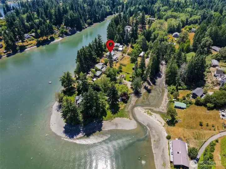 The fresh water estuary that borders the East side of the property, mark the time of day with a rise and fall of the tide. The fresh water estuary that borders the East side of the property, mark the time of day with a rise and fall of the tide.