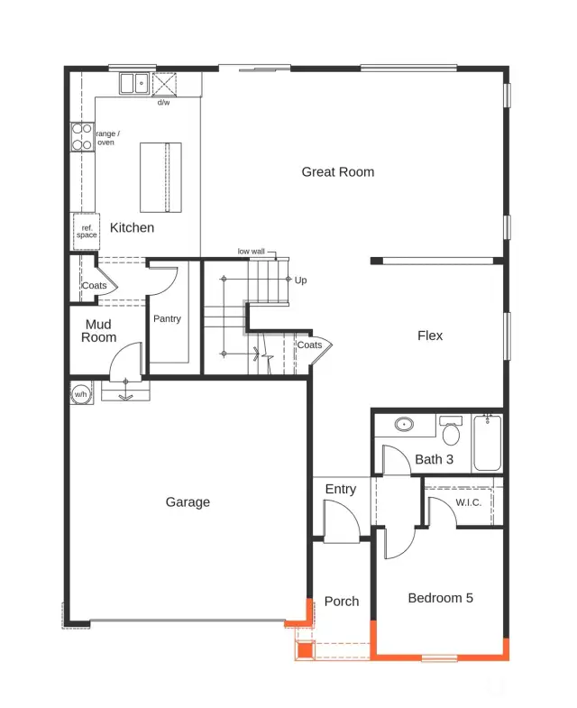 Main floor layout of the 2925B.