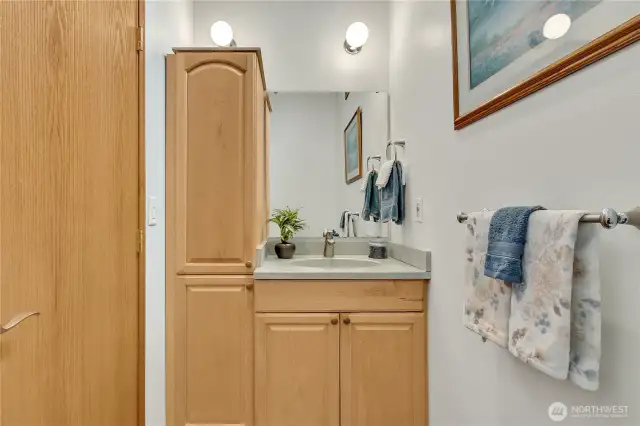 Upstairs 1/2 bath.