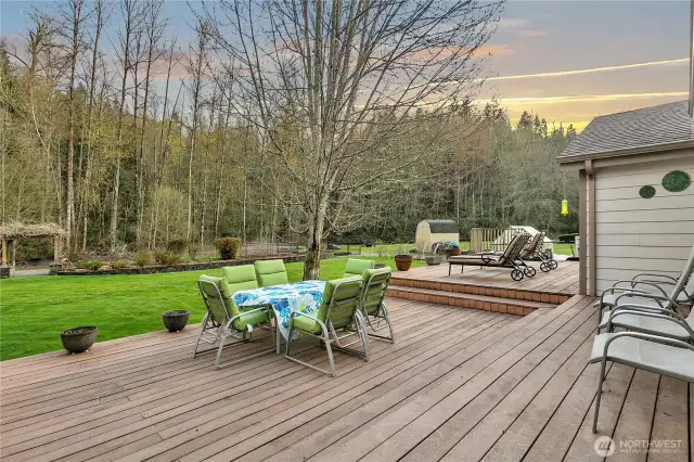 outdoor dining facing the river.