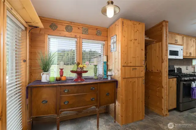 Entrance to the updated kitchen as you step in from the side door.