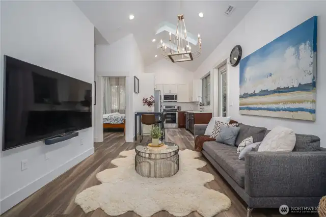 Airbnb unit behind garage