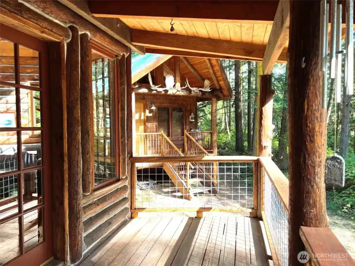 Imagine having your coffee on this sunny covered porch