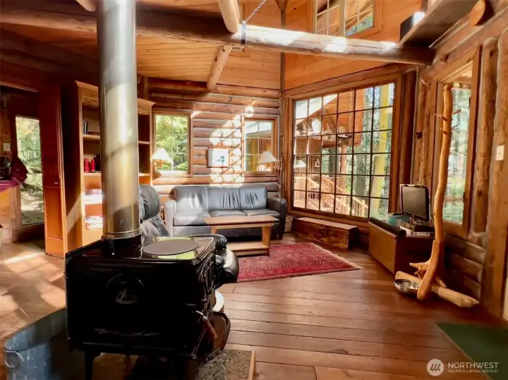 Check out the wood floors and big windows!