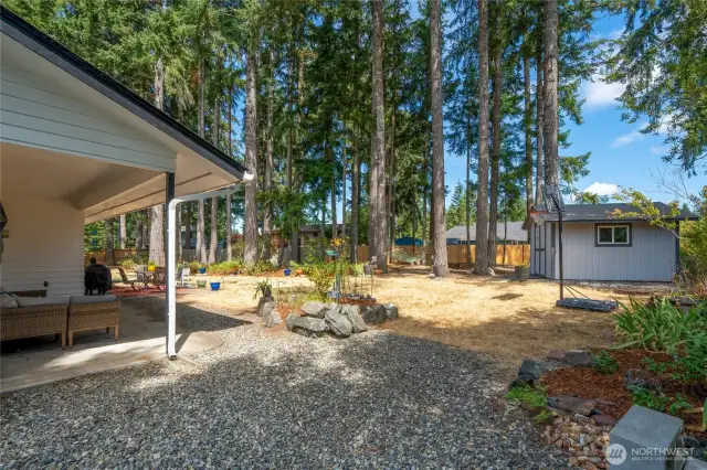 The backyard will WOW you.