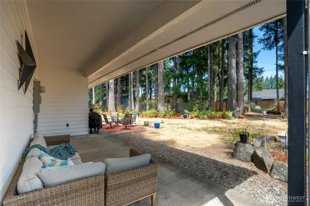Covered patio to enjoy all year round