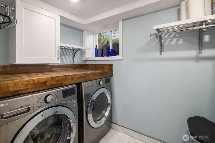 Updated laundry room in basement.