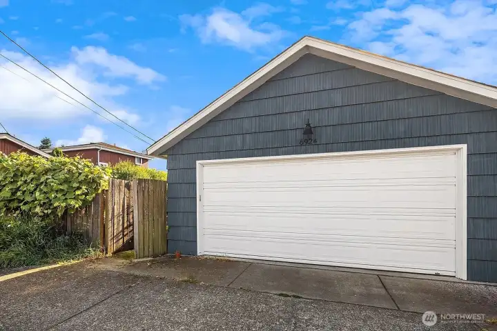 2-car detached garage w/ alley access.