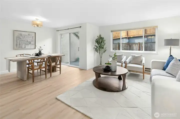 Open concept space perfect for entertaining.