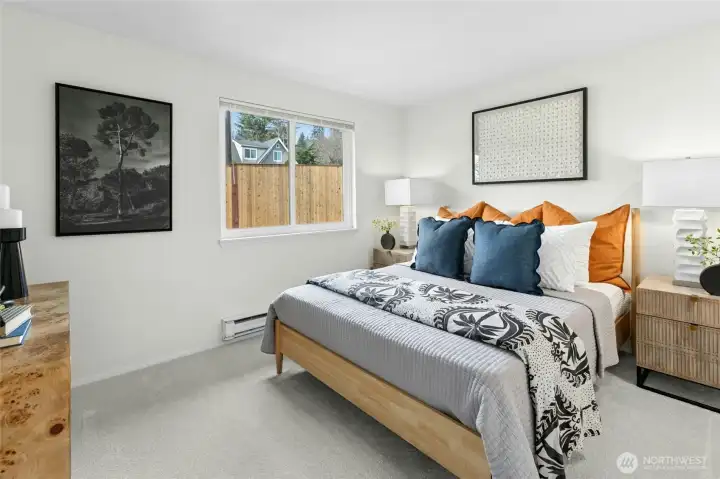 Plenty of room for all your furniture plus a large full wall closet.